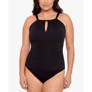 Lauren Ralph Lauren One Piece Swimsuit Keyhole Slim Fit High Neck